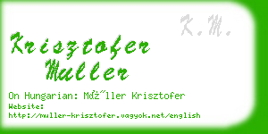 krisztofer muller business card